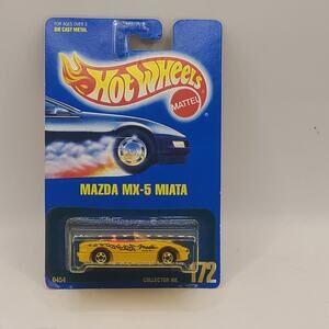 HOTWHEELS - "MAZDA MX-5 MIATA" HTF BLACKWALLS VARIATION, POINTS BLUE Card #172